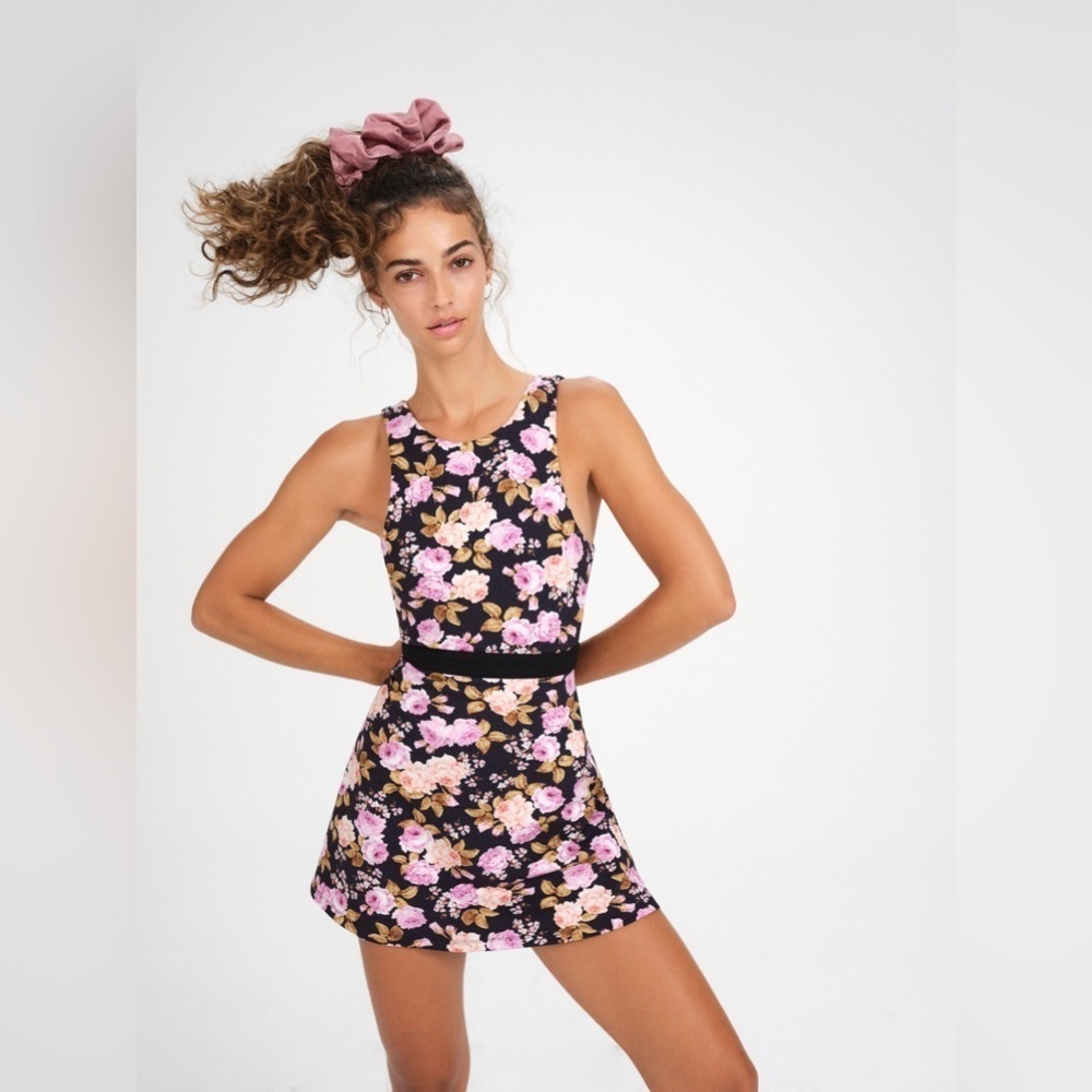 For Love And Lemons Floral Black Romper